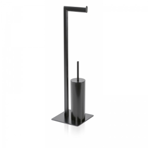 toiletrolhouder+borstel zwart 843