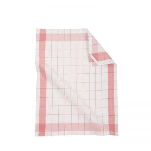 keukenhanddoek half linnen red