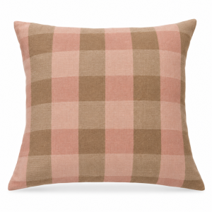 Donsovertrek flanel roos/beige