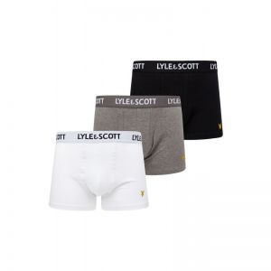 boxershort 3 pack wit/gr/zw